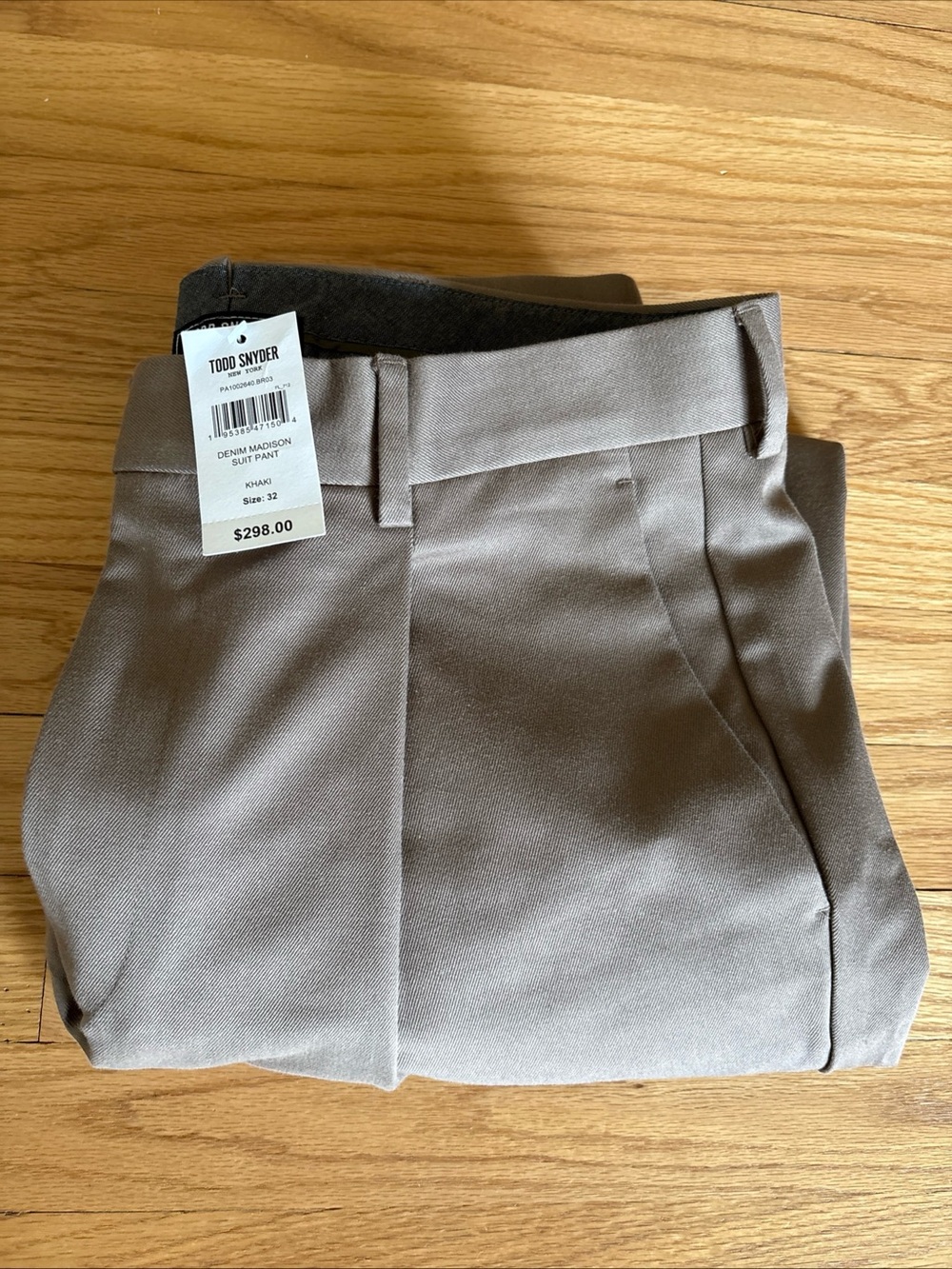 NWT Todd Snyder Italian Cotton Twill Madison Suit Pant in Khaki, 32 - Picture 2 of 10